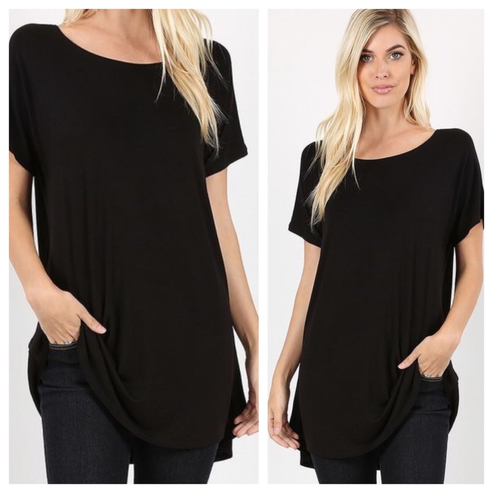 Black short sleeve tshirt